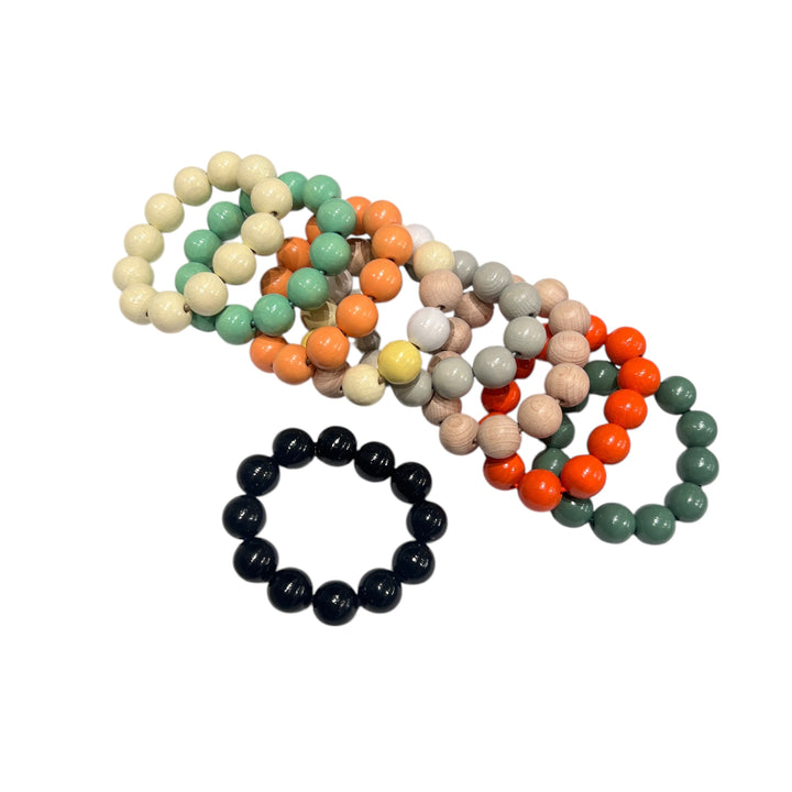 WOODEN BEADS STRETCH BRACELET