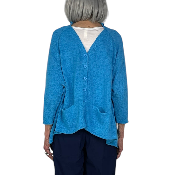 3/4 SLEEVE V-NECK CARDIGAN