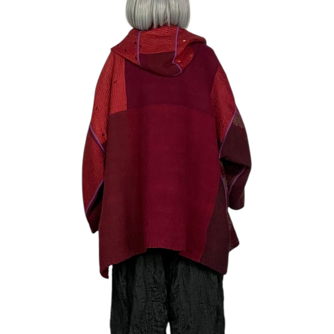 JAIPUR PATCH HOODIE PONCHO JACKET