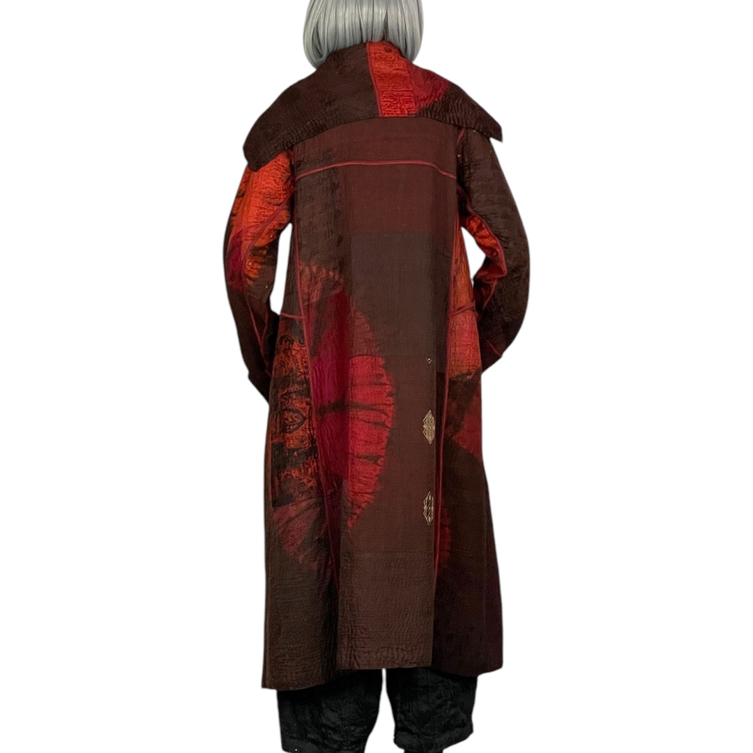 SHIBORI A-LINE LONG COAT