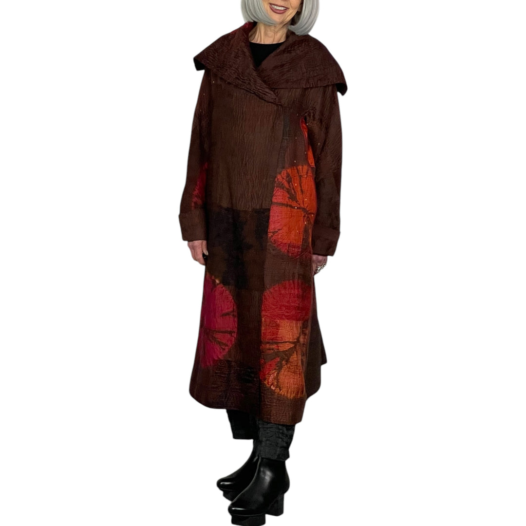 SHIBORI A-LINE LONG COAT