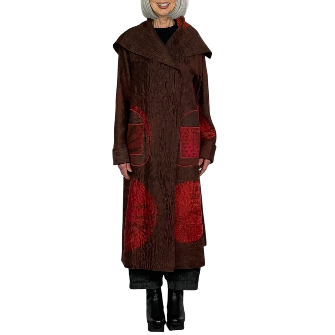 SHIBORI A-LINE LONG COAT