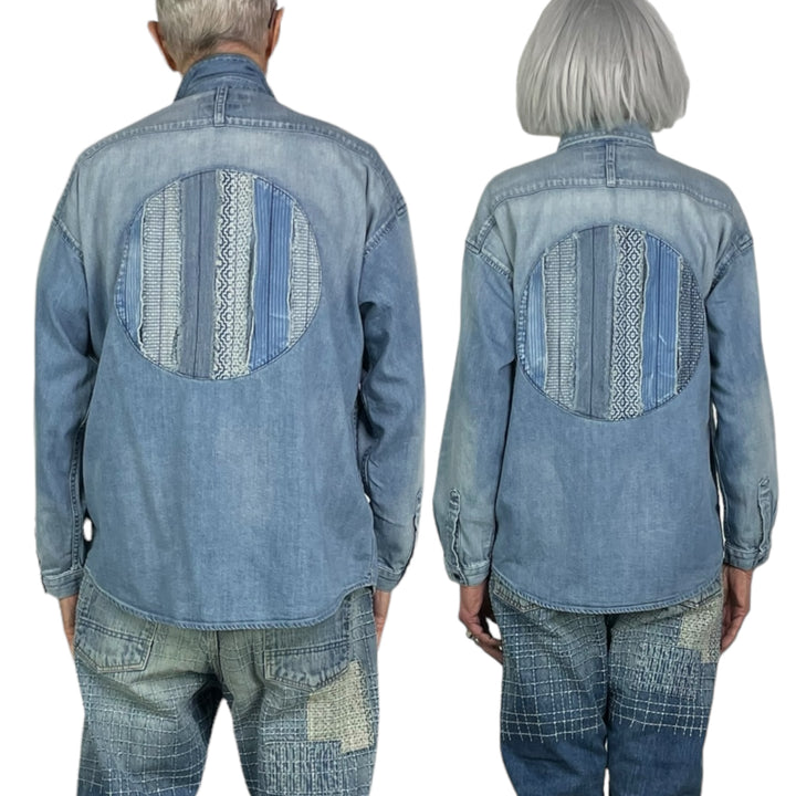 APPLIQUED DENIM SHIRT