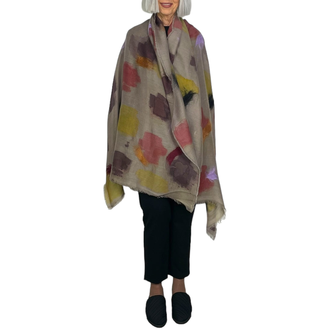 PRINTED WOOL/MODAL SCARF