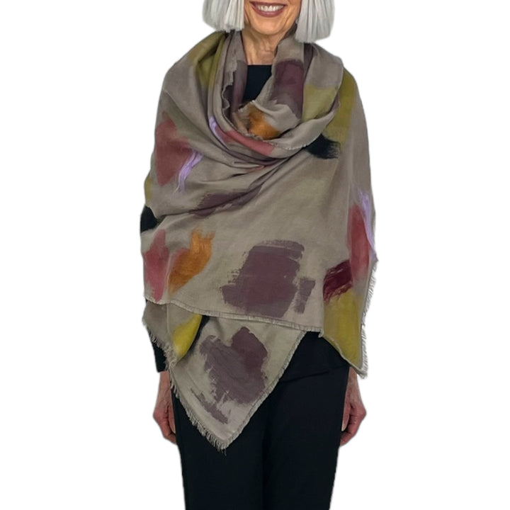 PRINTED WOOL/MODAL SCARF