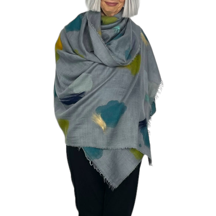 PRINTED WOOL/MODAL SCARF