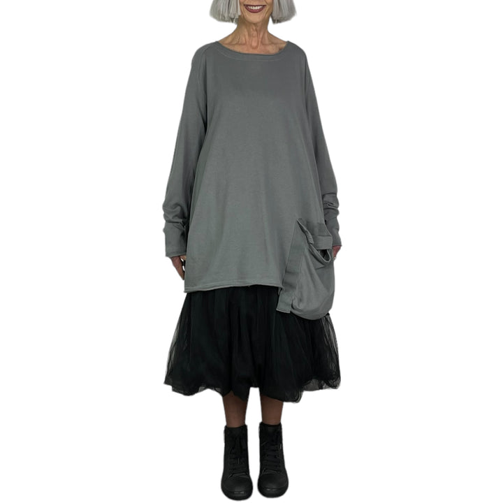 ROUND NECK TUNIC W/POCKET