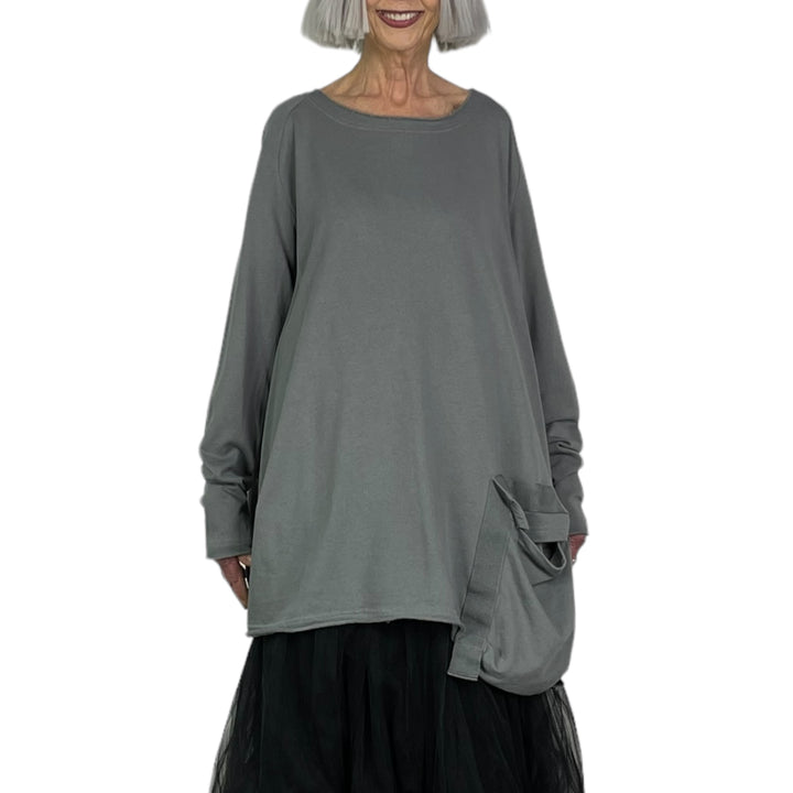 ROUND NECK TUNIC W/POCKET