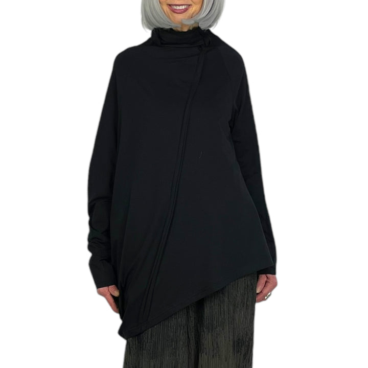 HIGH NECK ASYMMETRIC TUNIC