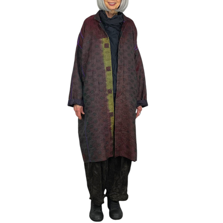 JACQUARD OVERSIZED MEDIUM COAT