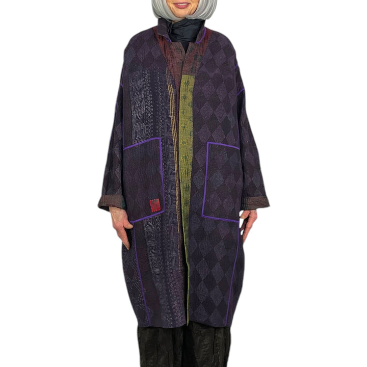 JACQUARD OVERSIZED MEDIUM COAT