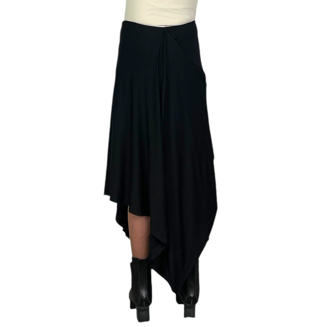 WRAPPED WOOL JERSEY SKIRT