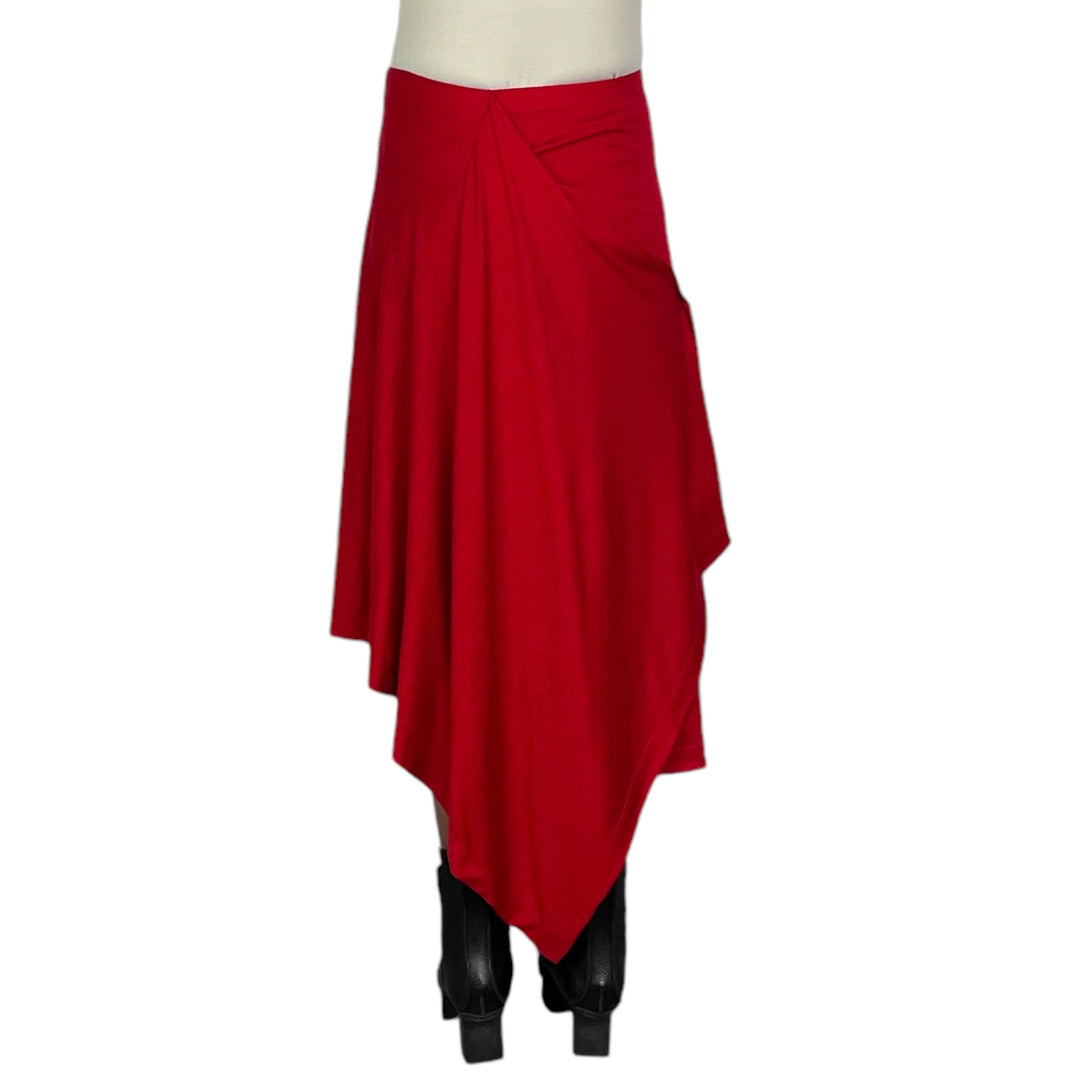 WRAPPED WOOL JERSEY SKIRT