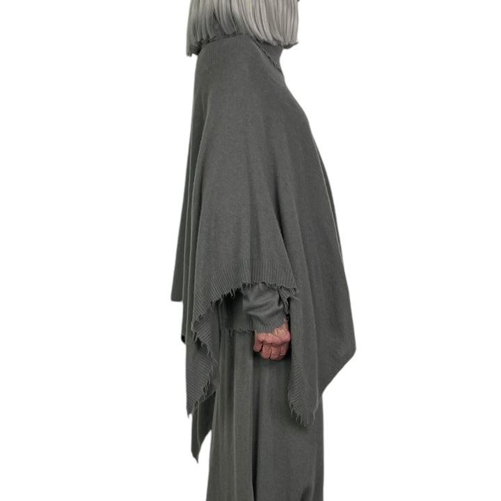 ASYMMETRIC COWL PONCHO