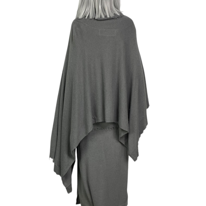 ASYMMETRIC COWL PONCHO