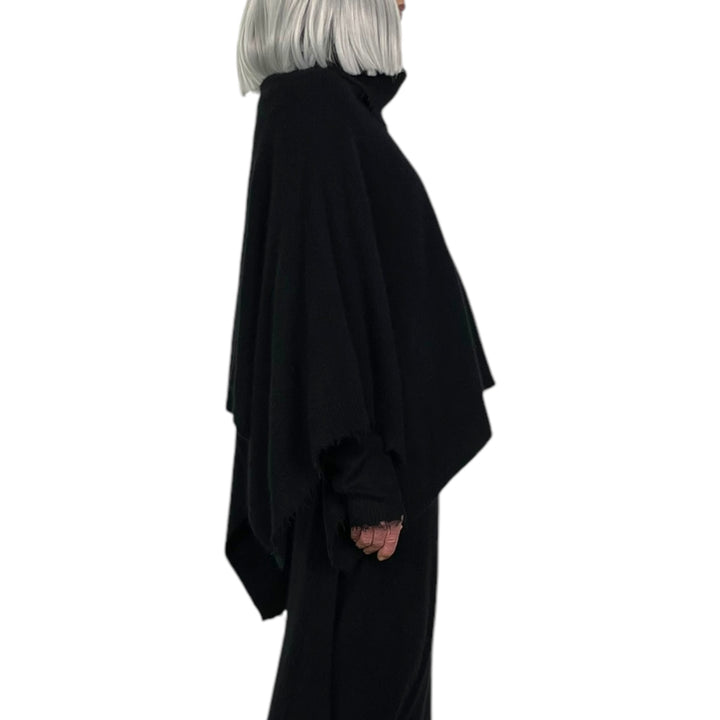 ASYMMETRIC COWL PONCHO