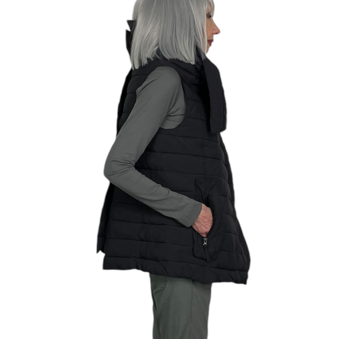 ASYMMETRIC QUILTED PUFFER VEST