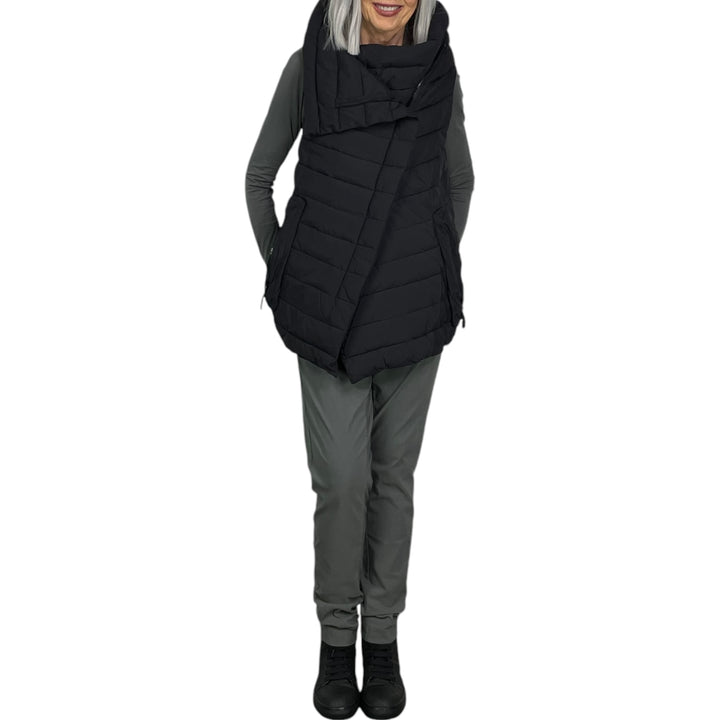 ASYMMETRIC QUILTED PUFFER VEST