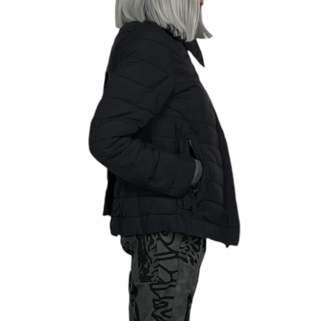 ASYMMETRIC QUILTED PUFFER JACKET