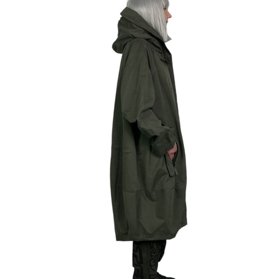 HEAVY COTTON HOODED COAT