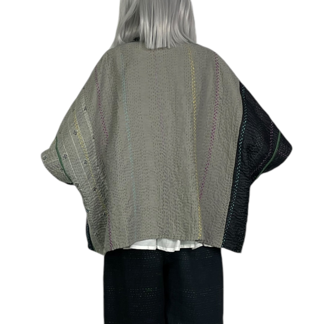 JEWEL WOVEN MINI PONCHO